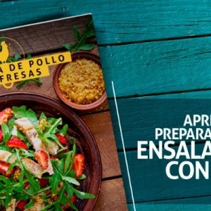 Receta para preparar ensalada de pollo con fresas