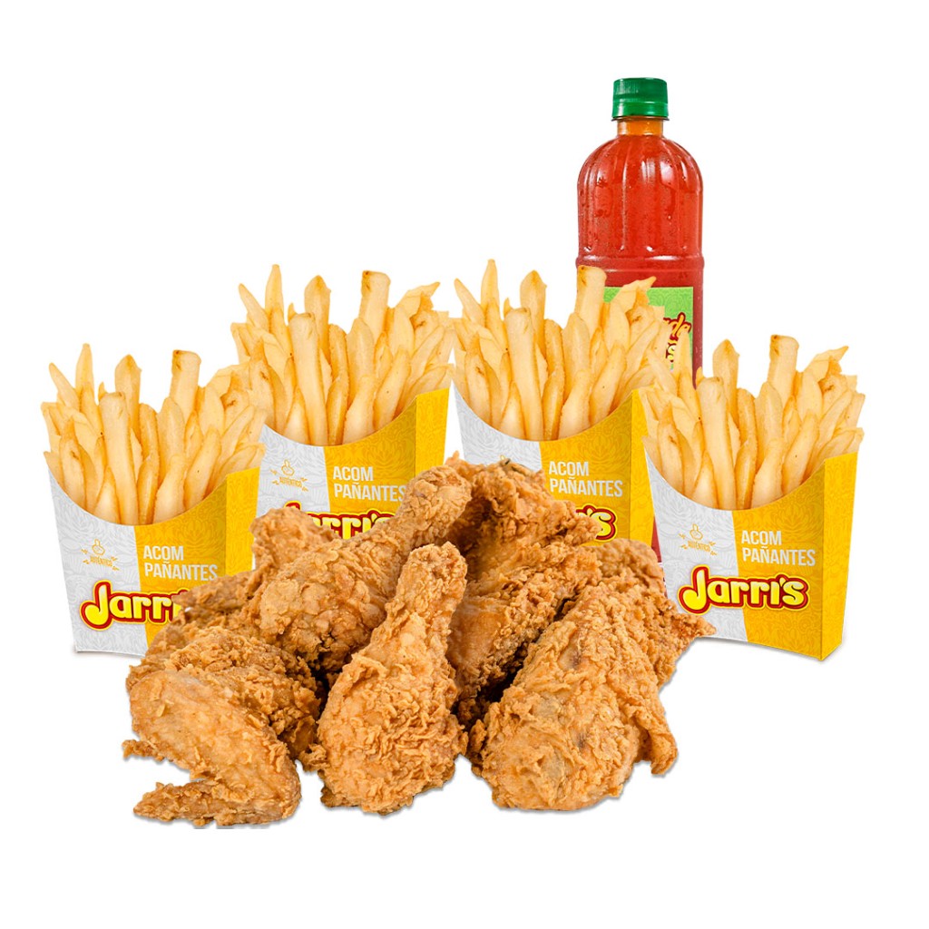 8 presas + 4 porciones francesa + adicional bebida grande - Jarris